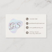 Carte De Visite Brow Artist Iridescente Pearl Opal Abstrait (Dos)