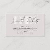 Carte De Visite Brow artist modern typography script pink pearl (Dos)