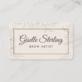Carte De Visite Brow Artist Neutral Floral (Devant)