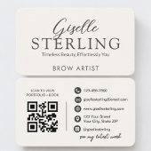 Carte De Visite Brow Artist Neutral QR Code