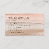 Carte De Visite Brow Artiste Rose Gold Blush Beige Aquarelle (Dos)