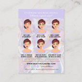 Carte De Visite Brow Microblading Aftercare Crystal Holographic Bu (Dos)