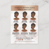 Carte De Visite Brow Microblading Aftercare & Nomination Marble   (Dos)
