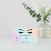 Carte De Visite Browbar Holographique glamour Eyelash Luxe (Debout devant)