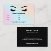 Carte De Visite Browbar Holographique glamour Eyelash Luxe (Devant / Derrière)