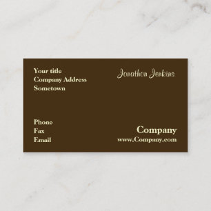 Carte De Visite Brown