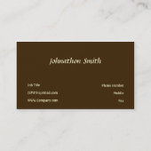 Carte De Visite Brown (Dos)