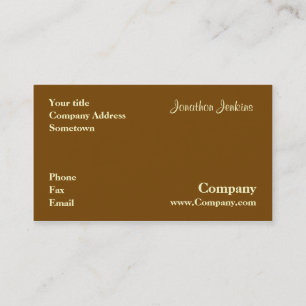 Carte De Visite Brown