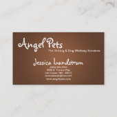 Carte De Visite Brown animal assis chien marchant marcheur marcheu (Dos)