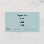 Carte de visite Brown Aqua sophistiqué (Dos)