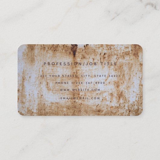 Carte De Visite Brown Beige Rust Métallo Texogramme initial (Dos)