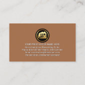 Carte De Visite Brown Building Frame With Handyman Tools (Dos)