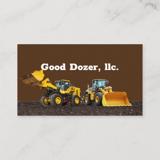 Carte de visite Brown Bull Dozer (Dos)