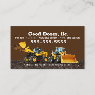 Carte de visite Brown Bull Dozer