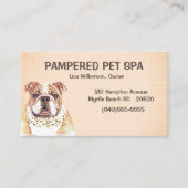 Carte de visite Brown Bulldog Pet Groomer (Devant)