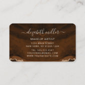 Carte De Visite Brown chic Rose Gold Parties scintillant Agate Per (Dos)