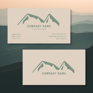 Carte de visite Brown clair avec Green Mountains