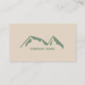 Carte de visite Brown clair avec Green Mountains (Dos)
