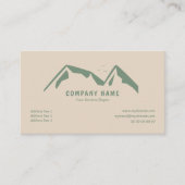 Carte de visite Brown clair avec Green Mountains (Devant)