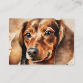 Carte De Visite Brown Dachshund (Dos)
