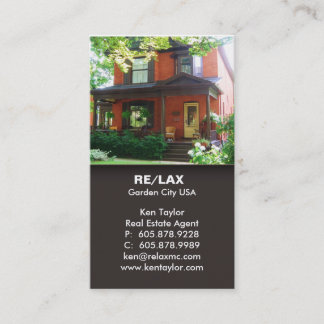 Carte de visite Brown de Chambre d'immobiliers