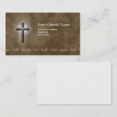 Carte de visite Brown de chrétien de foi d'amour (Devant / Derrière)