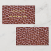 Carte de visite Brown de cuir de crocodile (Devant / Derrière)