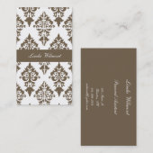Carte de visite Brown de damassé (Devant / Derrière)