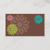 Carte de visite Brown de flower power (Dos)