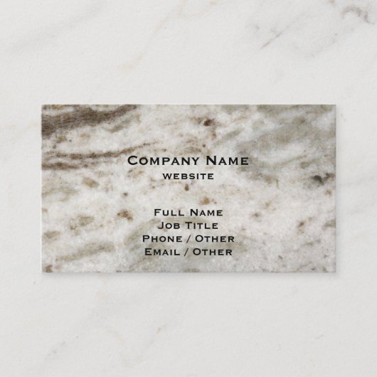 Carte de visite Brown de granit (Devant)