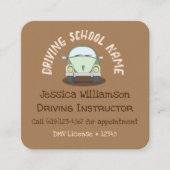 Carte de visite Brown de l'instructeur de conduite (Devant)