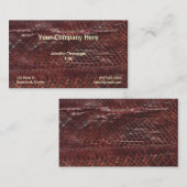 Carte de visite Brown de peau de serpent (Devant / Derrière)