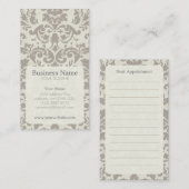 Carte de visite Brown de rendez-vous de damassé (Devant / Derrière)