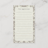 Carte de visite Brown de rendez-vous de damassé (Dos)