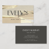 carte de visite Brown de traits de peinture or (Devant / Derrière)