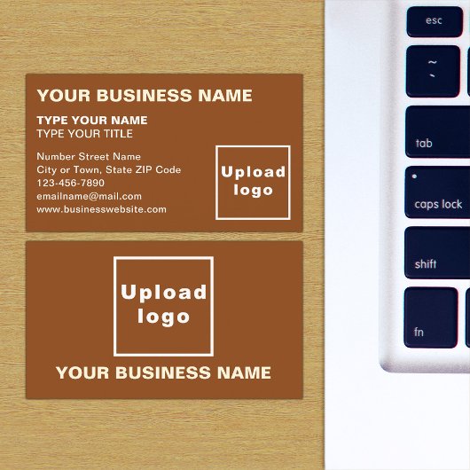 Carte de visite Brown des textes alignés à gauche