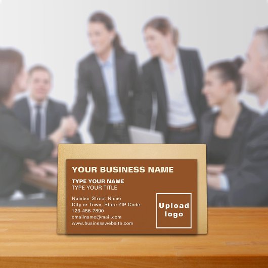 Carte de visite Brown des textes alignés à gauche