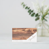 Carte De Visite Brown design d'intérieur 100% naturel biologique e (Debout devant)