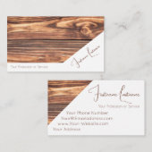 Carte De Visite Brown design d'intérieur 100% naturel biologique e (Devant / Derrière)
