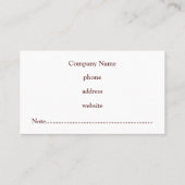 Carte de visite Brown d'or (Dos)