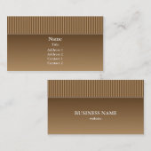 Carte De Visite Brown élégant avec bandes (Devant / Derrière)