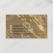 Carte de visite Brown élégant | Professionnel & Mi (Dos)