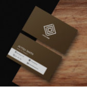 Carte De Visite Brown Elegant Simple Personalized Custom Simple