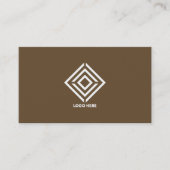 Carte De Visite Brown Elegant Simple Personalized Custom Simple (Devant)