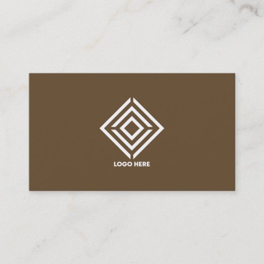Carte De Visite Brown Elegant Simple Personalized Custom Simple (Devant)