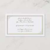 Carte de visite Brown élégant vintage de rouleaux (Dos)