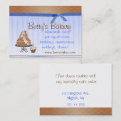Carte de visite Brown et bleu de boulangerie (Devant / Derrière)