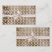 Carte De Visite Brown et rose (Devant / Derrière)