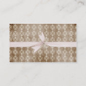 Carte De Visite Brown et rose (Dos)