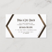 Carte De Visite Brown géométrique blanc moderne avec logo (Dos)